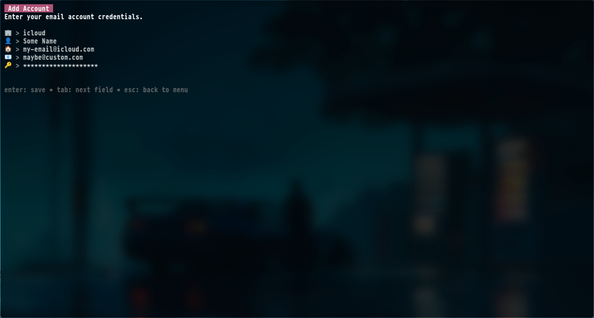 Matcha Add Account view